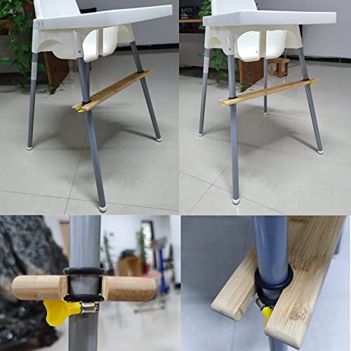 High Chair Footrest, Adjustable Non-Slip Natural Wooden Foot Rest For Baby Highchair Footrest, Foot Rest For High Chair Baby Compatible With Ikea Highchair Accessories #TOP3
