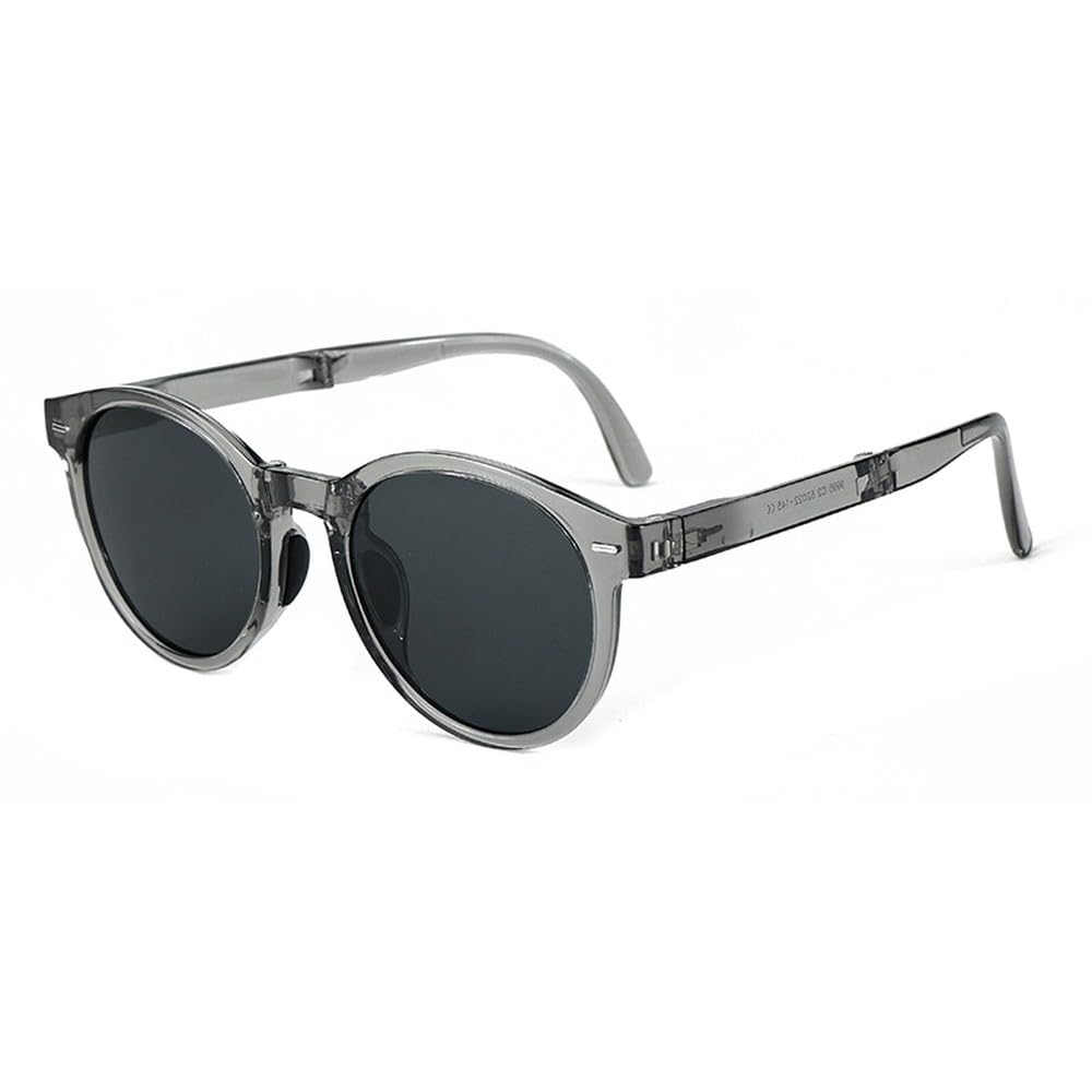 składane okulary przeciwsłoneczne retro damskie okrągłe okulary przeciwsłoneczne spolaryzowane męskie uv400 szare brązowe unisex akcesoria męskie