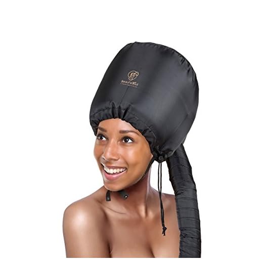 Soft Bonnet hooded hair dryer Attachment for Natural Curly Textured Hair Care| Drying,Styling,Curling,Deep Conditioning Mask Cap| Upgraded Soft Adjustable Large hooded bonnet for Hand Held hair Dryer