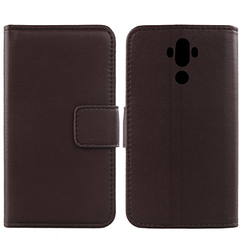 Gukas Design Genuine Leather Case for XGODY Y19 4G LTE 6' Wallet Premium Flip Protection Cover Skin Pouch with Card Slot (Dark Brown)
