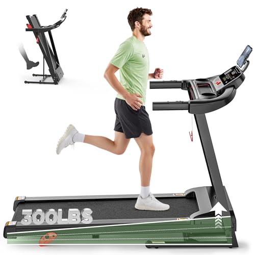 Image of 3HP 300lb Capacity Treadmill with 64+3+4 Program, 3 Adjustable Incline, Folding Treadmill for Home