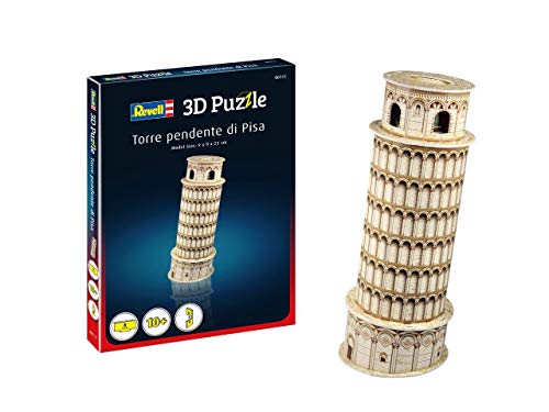Revell 3D Puzzle 00117 I Schiefer Turm von Pisa I 8 Teile I 2 Stunden Bauspaß für Kinder und Erwachsene I ab 10 Jahren I Das berühmteste schiefe Gebäude der Welt selber zusammenbauen