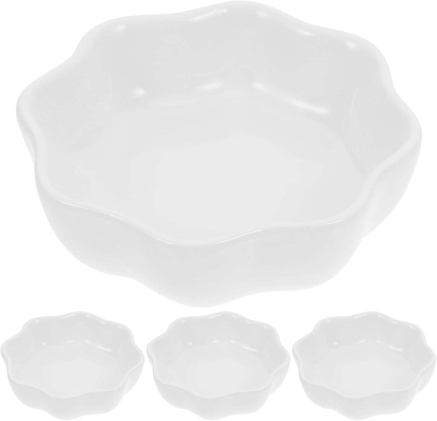 UKCOCO 4pcs Ceramic Hamster Food Bowl, Guinea Pig Food Bowls, Rats Anti-Turning Feeding Dish, Small Animals Water Drinking Dish for Squirrel, Chinchilla, Gerbil