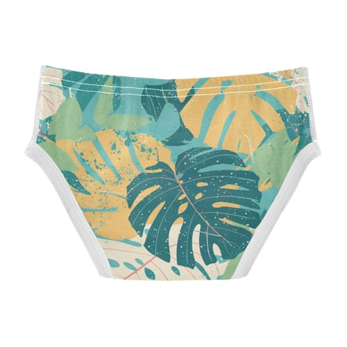 KLL Leaves Monstera Blots Boys Toddler Pure Cotton Boxer Briefs Cute Undies2