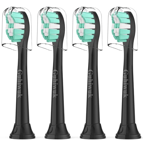 Guhiwuk ���u���V�w�b�h �t�B���b�v�X �\�j�b�P�A�[ �����p�w�b�h�p �����p�u���V�w�b�h Phillips Sonicare Click-on 4100 5100 �d�����u���V C2�Ή� 4�p�b�N �u���b�N