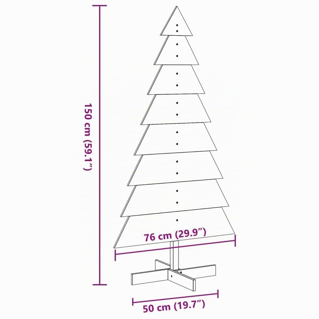 Árbol de Navidad de Madera de Adorno Madera Maciza Pino 150 cm, Christmas Tree Decorations, Abeto Artificial árbol, Arbol De Navidad - 858192