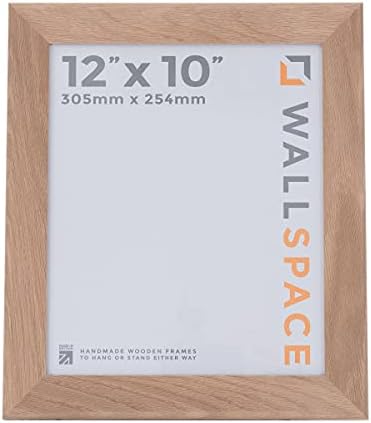 Wall Space 10x8 Oak Frame | Light Oak 10x8 Photo Frame | 10 x 8 inch Oak Photo Frame | Real SOLID OAK Picture Frames 8x10 | Wooden 8x10 Photo Frame with REAL GLASS | 10x8 Wooden Frame | 8x10 Oak Frame