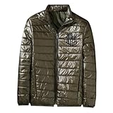Generisch Winterjacke Herren Steppjacke Winter Warmer Daunenjacken mit Stehkragen Puffer Jacke...
