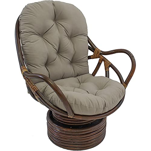 Coussin de chaise à bascule pivotant en rotin imperméable pour intérieur et extérieur