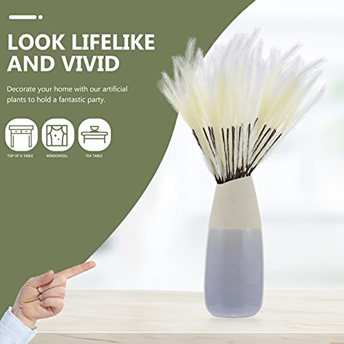 30 Peças Flores Artificiais Decoração De Grama Pompa Artificial Grinalda Grama Pequena Centros De Me