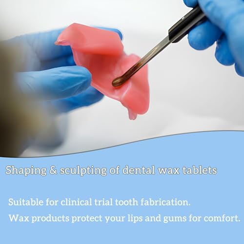Image of Dental Base Plate Wax 20pcs Red Denture Base Plate Casting Modling Wax Sheet, Dental Denture Materials for Modeling Filling Lab Dentist Auxiliary Material