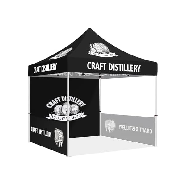 Custom canopy tent 10×10 with logo personalized pop up canopy tent with optional walls for business events trade shows farmers market roller bag includeddemo distillery  urban country home decor