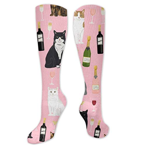 Preisvergleich Produktbild Myhou Kniestrümpfe, Damen, Oberschenkelstrümpfe, lang, für Mädchen, Katze, Weinrot #2