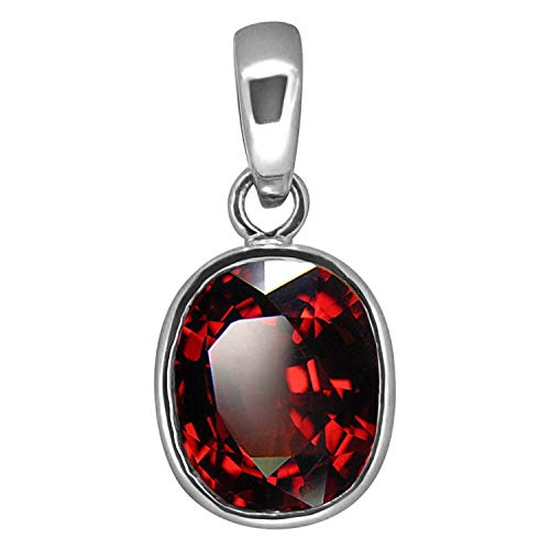 Pendentif Ratti 7.00 médaillon en plaqué argent avec pierre précieuse certifiée