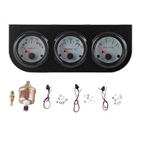 Dreifach-Automobil-Dreifachmessgerät-Set, 24 X 10 X 8 Universal-Auto-Dreifachmessgerät-Kit, Wassertemperatur, Volt, Öldruckmesser, 52 Mm Instrumenten-Auto-Kit