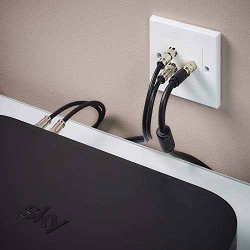 Computer Spares TV Aerial & F Type (Satellite) Faceplates/Wall Outlets  Silver Coloured Sockets (Double F-Type and Single Aerial)