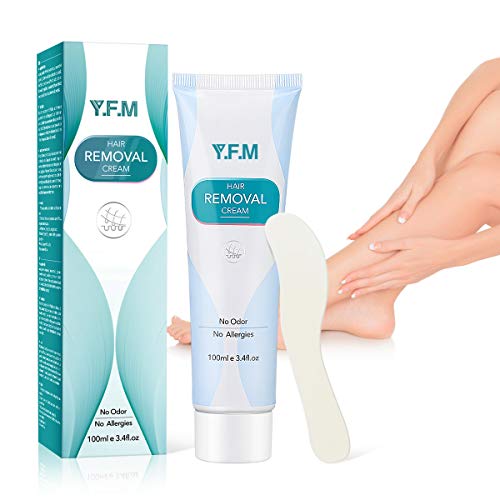 Y.F.M Crema Depilatoria Corporal Hombre/Mujer, Crema Depilatoria Indolora, Eliminando el Vello Corporal de las Raíces, Piel Sensible 100 ml