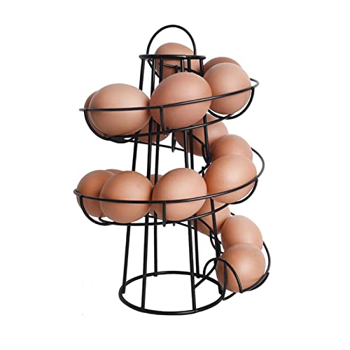Eierspender Karussell Kapselspender Küchen Aufbewahrung Eieraufbewahrungskorb Halter Rack Platz sparen Aufbewahrungsregal Küche Metall Ei Eier Skelter Aufbewahrungsregal