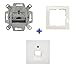 Produktbild Berker mit Rutenbeck UAE-Anschlussdosen Set 1fach UAE 8 (8) Cat.6a, 1fach Rahmen + Abdeckung Alpinweiß