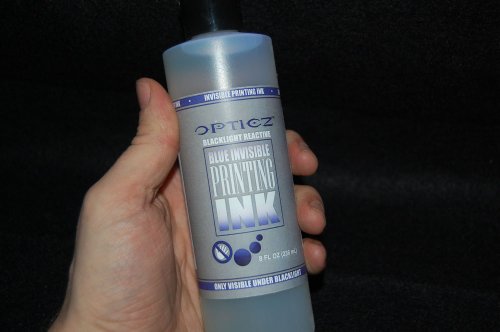 Opticz Industrial Invisible Blue Uv Blacklight Reactive Ink (8 Ounce Bottle) #TOP2