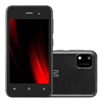 Smartphone Multilaser E Lite 2 3G 64GB Wi-Fi Tela de 4 polegadas. Processador Quad Core de 1 GB de RAM Android 10 (edição Go) de chip duplo - Preto - P9218