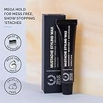 ZEUS Mustache Styling Wax, Mega Hold Water Based Moustache Wax for Men (3 PACK) - Image 2