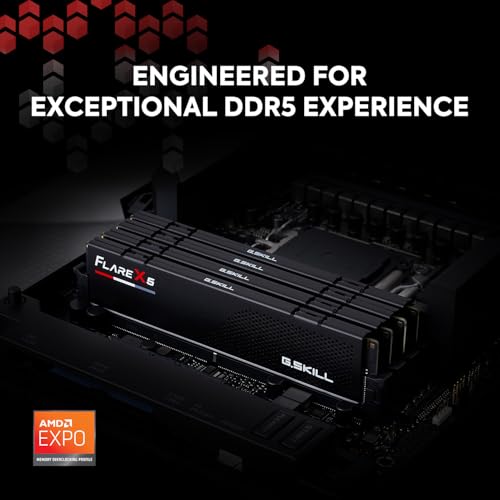 Image of G.SKILL Flare X5 Series DDR5 RAM (AMD EXPO) 256GB (4x64GB) 6000MT /s CL32-44-44-96 1.40V Desktop Computer Memory U-DIMM - Matte Black (F5-6000J3244G64GX4-FX5)