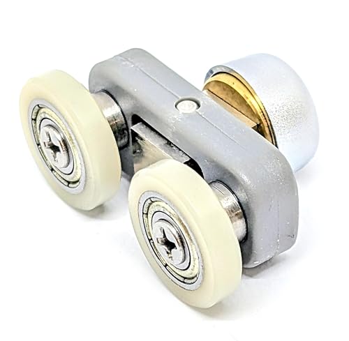 Roulette double E7 diamètre 17mm en nylon robuste pour douche