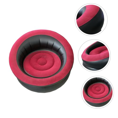 Sofá inflable rojo de PVC portátil y plegable POPETPOP para jardín y terraza 7