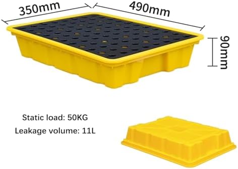 Pallet Spill Containment Platform Stackable Polyethylene Oil Drum with Drain Detachable Modular Grating Tray Industrial,Modular Spill Containment Platform with Detachable Leakproof Tray for