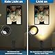 HUAEU LED Bodenstrahler – 6W Uplight Spot für Innenräume, Schwarz, Warmweiß 3000K, inkl. GU10 LED Lampen 500LM, Bodenleuchte mit Fußschalter (Schwarz, 1 Packung)