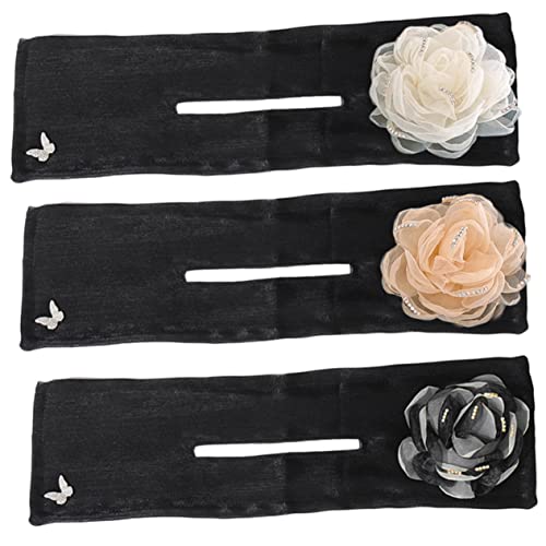 SAFIGLE Lot De 3 Modeleurs De Chignon En Fil Métallique à Fleurs En Mousseline 3 Couleurs, Machine à Chignon Pour Femmes, Outil Coiffure Pratique Pour Mariage Et Quotidien