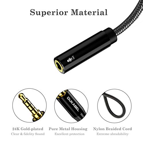 Dukabel Dc4 3.5Mm Trs To Trrs Adapter Cable, Microphone Audio Adapter, Trs Female To Trrs Male Converter For Smartphone, Ps4, Tablet, Laptop #TOP7