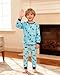 CARETOO Toddler Boy Pajamas Toddler Long Sleeve Long Pants with Eye Mask Pajama Set Kids Cute Cars Print Pjs 3PCS Sleepwear 6t 5t Pajamas Boys