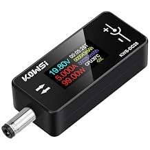 DC Voltage Tester DC Power Meter, 4-30V 0-12A Two-Way Measurement Voltage Current Capacity Amp Volt Voltmeter Ammeter Detector Digital Tester for DC5.5 x 2.5/2.1 Port Device
