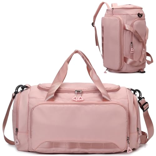 Sporttasche Damen Herren Reisetasche, SUNYBLIS Sporttaschen 40L mit Schuhfach Nassfach Sportrucksack Wasserdicht Trainingstasche mit Rucksack Weekender Handgepäck Travel Gym Tasche Duffle Bag