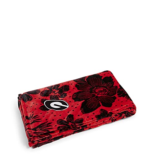 Vera Bradley Women's Collegiate Plush Xl Throw Blanket (Multiple Teams Available), University Of Georgia Red/Black Rain Garden, One Size #TOP1