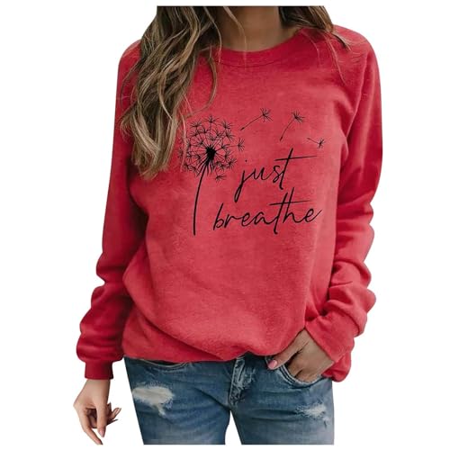 Long Sleeve Shirts for Women Loose Fit Graphic...