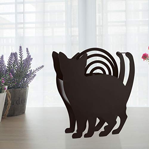 Besportble Cat Incense Burner 1 Pc Coil Holder Iron Cat Shape Incense Holder Coil Rack Coil Burner Rack For Office Bedroom Home Living Room #TOP1