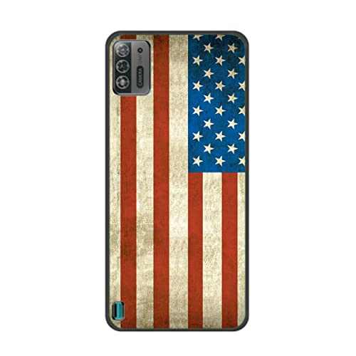 Coque anti-chocs ZTE Blade A52 Lite en TPU flexible et anti-rayures motif USA