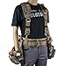 MELOTOUGH Camo Tool Belt with Suspenders Camouflage Tool Bag Supenders Framers Comb Apron Tool Belt Construction Tool Pouch Suspenders Heavy Duty Carpenter Suspension Rig for Electrician