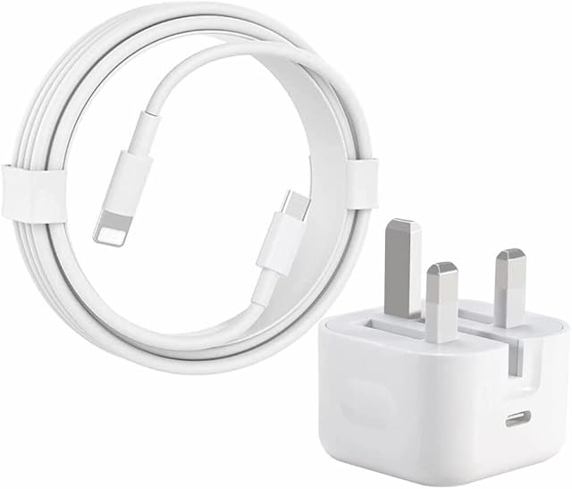 OOOUSE PD 20W USB C Fast Charger Plug, with USB C Fast Charge Cable, (MFi Certified) UK Type C Wall Charging Fast Charger,for iPhone 14/13 /12/11 Series/XR/XS/X/8/ipad