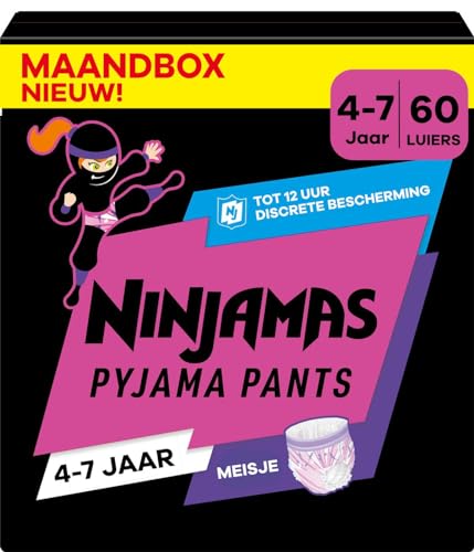 Pampers Ninjamas Schlafanzughose, Uni, Herzen, 4-7 Jahre, 60 Pyjamahosen,...