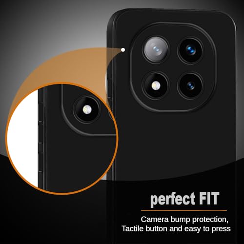 Image of Back Cover for Mi Redmi Note 14 Pro Plus 5G | Full Camera Protection | Premium Liquid Silicon Case | Flexible Bumper Case for Mi Redmi Note 14 Pro Plus 5G (Black)
