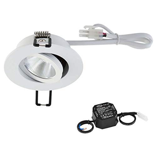 Plafonnier EVN PC20 N60102 un plafond lumière 3 W blanc A55 luminaire de plafond compact