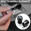 Tire Valve Stem Caps for Ford Metal Car Wheel Air caps Auto Valve Stem Caps Accessories 4 Pack Black #1