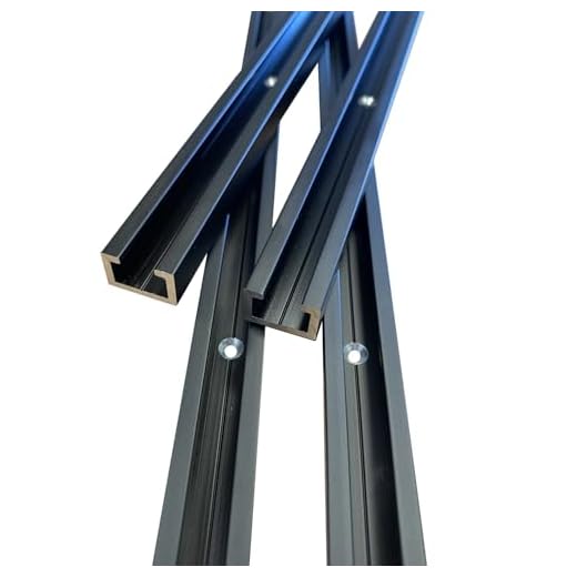 Aluminium C-Profil 1m Schwarz M8 | gebohrt inkl. 5 Schrauben | Alu T-Nut Schiene für Werkstatt & Frästisch | eloxiert, 17x11mm