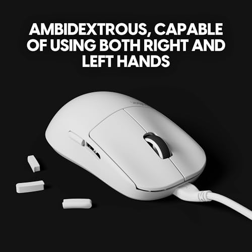 Image of Pulsar Gaming Gears X2A Wired Gaming Mouse, Ultra Lightweight, Optical Switch, 26000 DPI, Motion Sync, PAW3395 Sensor (Medium, Wired, White)