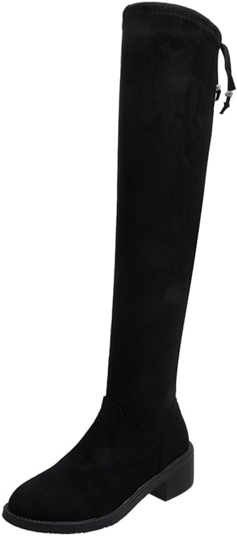 [センダ チシヨ] サイハイブーツ レディース ローヒール ロングブーツ 走れる ニーハイブーツ 女性 ロング 防寒ブーツ 滑り止め