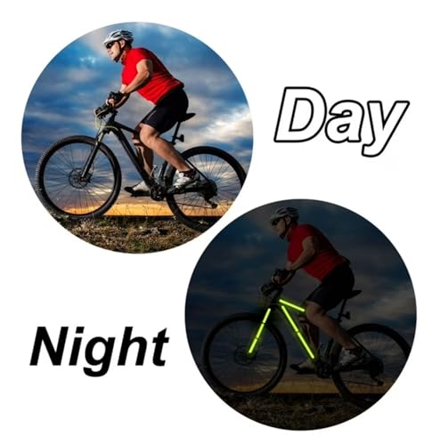 Image of WALLMATE Reflective Strip Sticker Self-Adhesive Night Visibility Warning Tape Waterproof Safety Reflector for Car, Bikes,Truck And Other Vihicle (Yellow Strip, 0.5 In x 45 Mtr (1771 in) (PCK OF 2))